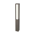 Square LED Bollard, 2,040 Lumen Max, Wattage and CCT Selectable, Regressed All-Lens, 120-277V