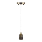6FT Decorative Socket Pendant, Black Cord, 761 Series