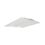 A white rectangular ceiling light fixture with a slanted front panel and a mounting bracket visible on the right side, shown against a plain white background.