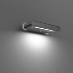 Modern silver rectangular ledgeray solar wall light with sleek minimalist design 345 lumens 3W 4000K led luminaire