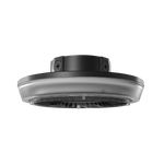 LED Round Canopy Light, 7651 Lumen Max, Wattage and CCT Selectable, 120-277V or 480V, Integrated Photocell, Bronze or White Finish