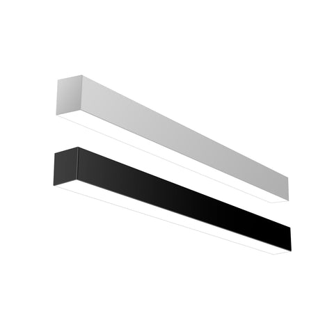 4 FT LED Linear Fixture, 4800 Lumen Max, 40 Watt, CCT Selectable, 120-277V, Black or Silver Finish