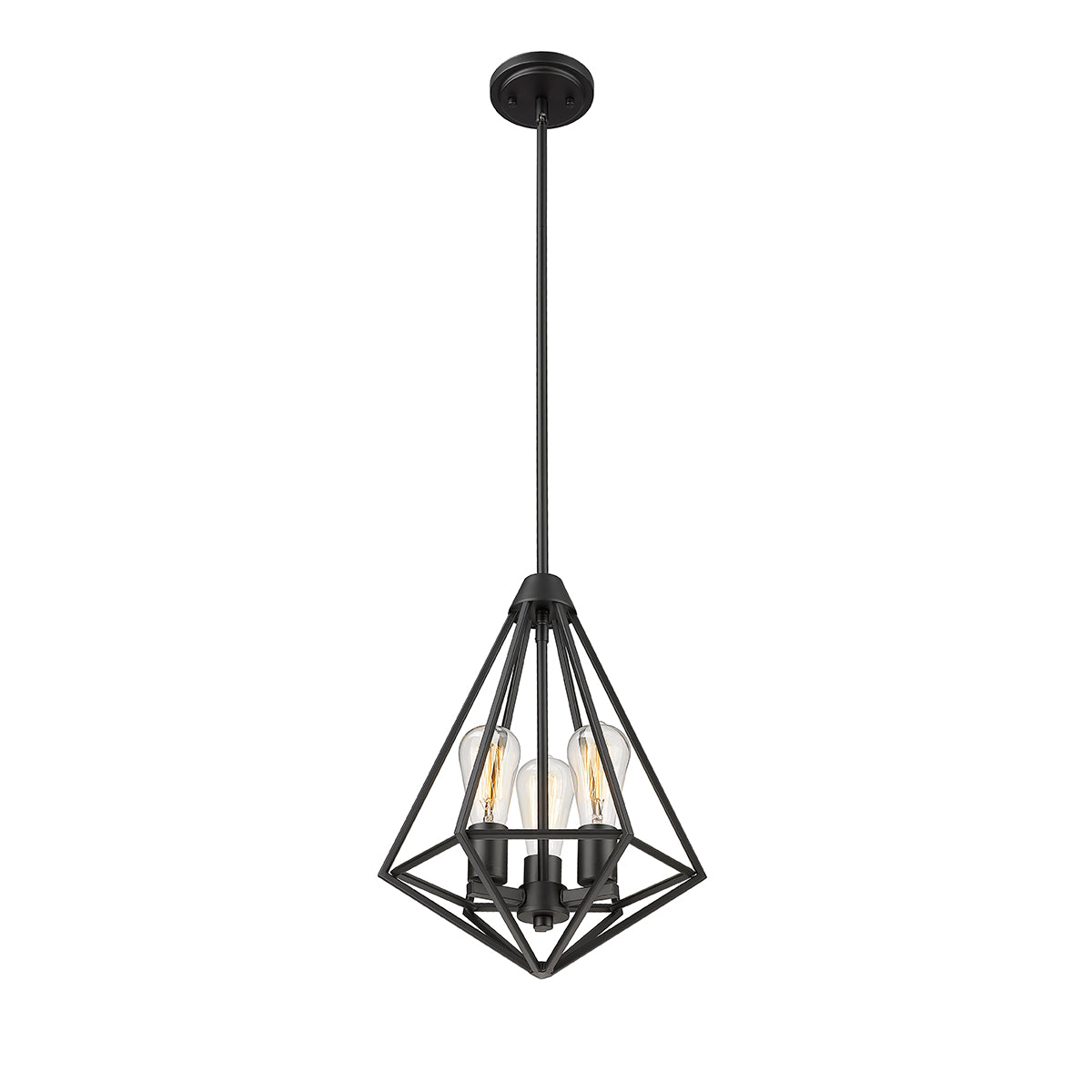 Pendant Light, Matte Black or Gold Finish, Dawes Collection Warehouse