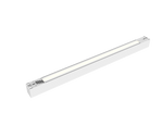 4 ft led louver direct indirect suspended linear fixture with white smooth plastic casing and selectable color temperature