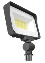 LED Flood Light, 4677 Lumen Max, Wattage and CCT Selectable, 120-277V, Bronze or White Finish