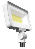 LED Flood Light, 4677 Lumen Max, Wattage and CCT Selectable, 120-277V, Bronze or White Finish