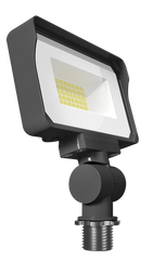 LED Flood Light, 2353 Lumen Max, Wattage and CCT Selectable, 120-277V, Bronze or White Finish