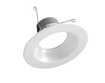 A white recessed LED ceiling light with a circular frame and a silver metal mounting bracket with hanging loops, shown on a solid white background.