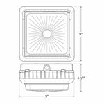 LED Canopy Light 55W, 7100 Lumens, 4000K or 5000K, 120-277V