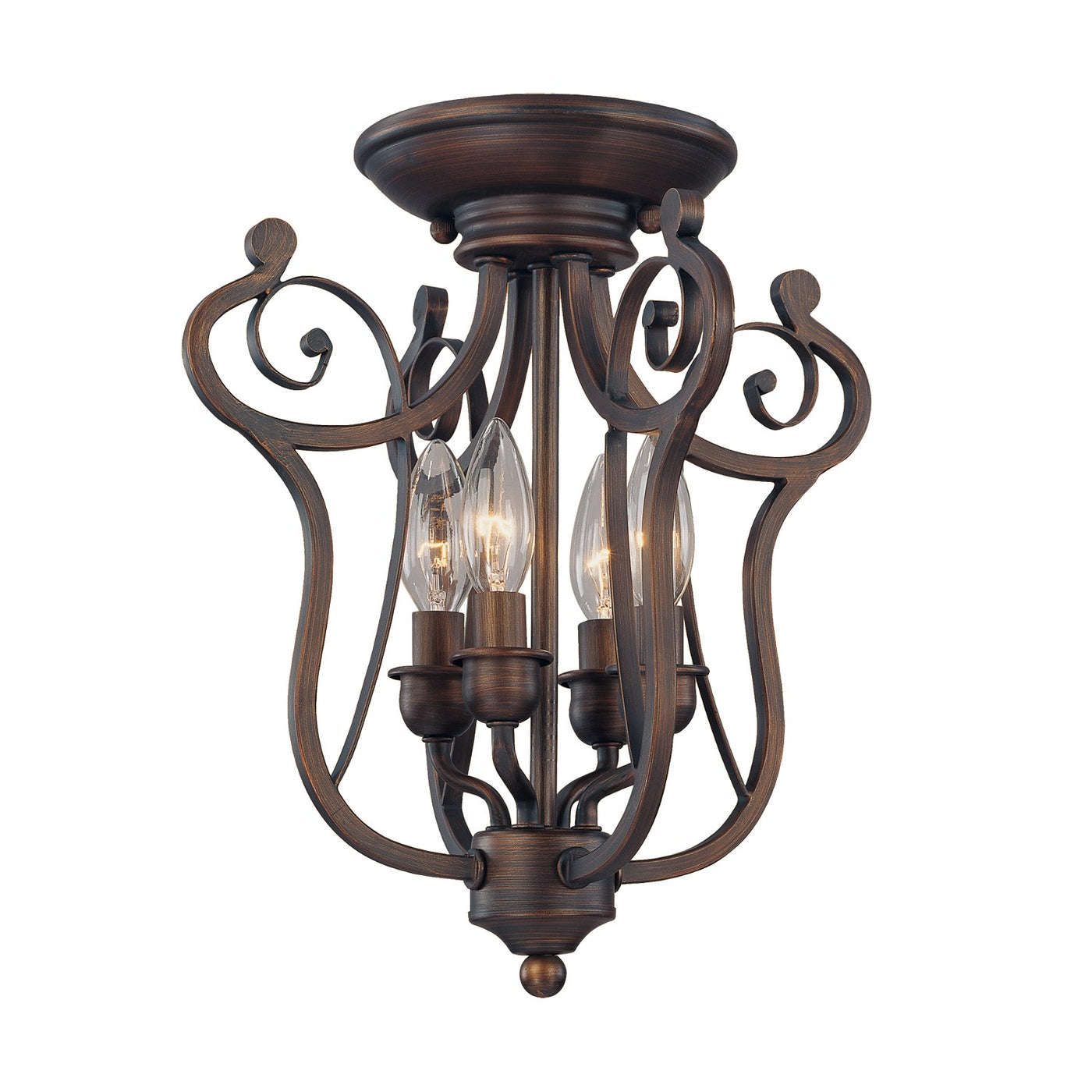 Millennium Lightings Chateau Semi-Flush Offered in Rubbed Bronze finish, Item Number 1144-RBZ