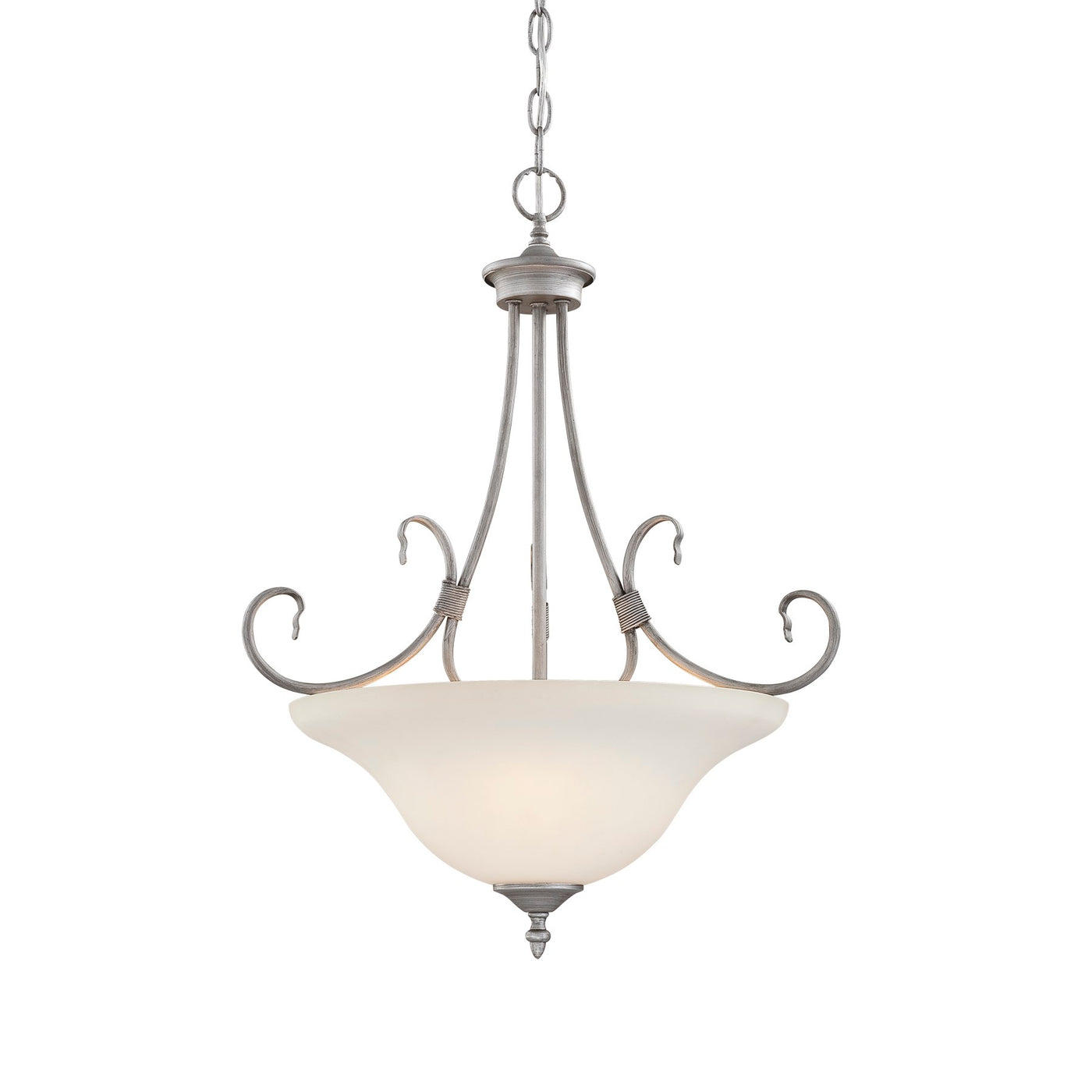 Millennium Lightings Fulton Pendant Offered in Rubbed Silver finish, Item Number 1383-RS