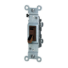 Single Pole Toggle Switch, 15 Amp, 120 Volt (White, Black, Ivory, Light Almond, Brown)