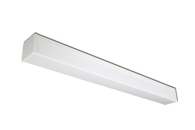 2 Foot LED Linear Ceiling/Wall Mount Light, White Finish, White Acrylic Lens