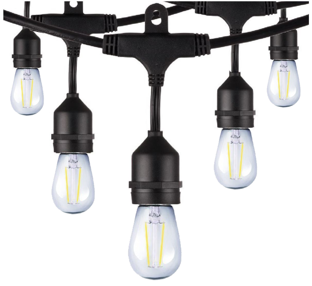Commercial Grade LED string lights 120v 12 lamp IP65 Rated