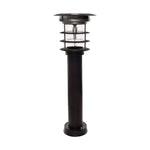Stainless Steel Bollard Solar Lamp with Mini EZ Anchor, 100 Lumens, Black