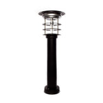 Stainless Steel Bollard Solar Lamp with Mini EZ Anchor, 100 Lumens, Black