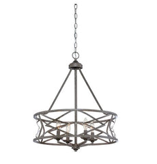 Millennium Lighting Chandelier Ceiling Light 2174 Series (Available in Antique Silver and Vintage Gold Finishes)