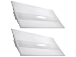 2 Pk 2 x 4 Foot Center Basket Troffer, CCT Selectable 3000K/4000K/5000K, 20-35 Watt, Emergency Battery Backup Included