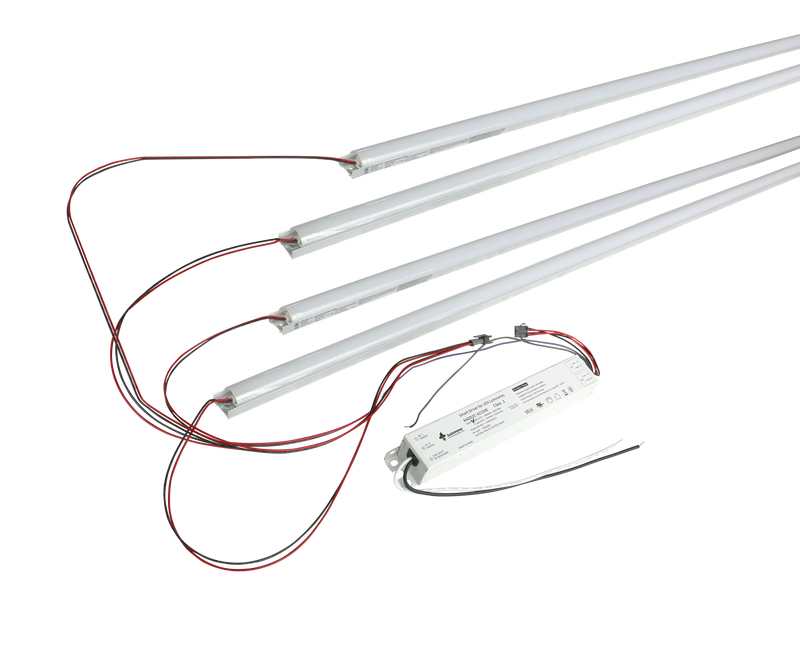 4 Foot LED Magnetic Strip Retrofit Kit for Linear Fixtures, 60W, 120-277V, 5000K