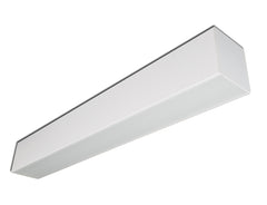 4 Foot LED Linear Pendant Uplight and Downlight, White Finish