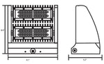 LED Adjustable Wall Pack, 80W, 100-277V, 5000K, 10400 Lumens