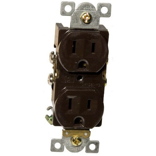 Commercial Duplex Receptacle -15A 125V Brown