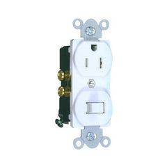 Combination Single Pole Switch and Receptacle White