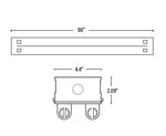 8 Foot Tandem Strip Fixture, LED T8 Tube Ready, Single End Power, 120-277V