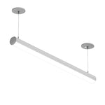 8 FT LED Suspended Linear Fixture G2, 9600 Lumen Max, 80W, CCT Selectable, 120-277V, White or Black Finish