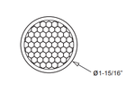 Atom series honeycomb louver white 1-15/16 inch diameter circular louver white trim ring with honeycomb pattern
