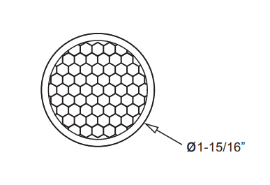 ATOM Series - Honeycomb Louver White Trim Ring