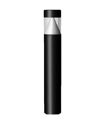 Premium LED Flat Top Bollard, 15W, 120-277V, Cone Reflector, Bronze, White or Black Finish