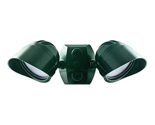 LED Bullet Adjustable Dual Head Flood Light, 2x12W, 120V, Verde Green