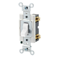 Commercial Spec Single Pole Toggle Switch, 20 Amp, 120/277 Volt (White, Ivory, Gray, Light Almond, Brown)