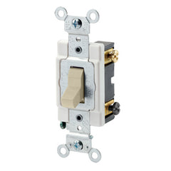 Commercial Spec Double Pole Toggle Switch, 20 Amp, 120/277 Volt (White, Gray, Ivory, Light Almond, Brown)