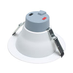 LED 8” Commercial Downlight, 2500 Lumen Max, Wattage and CCT Selectable, 120-277V