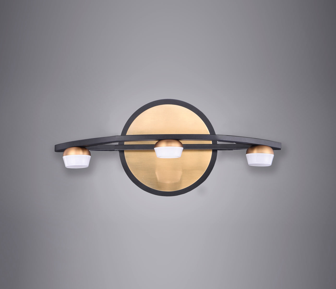  Button 3-Light LED Wall Sconce E23161-75BKGLD Wall Sconce
