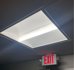 1 x 4 Foot LED Fin-Style Center Basket Troffer, Wattage Selectable: 21/28/32, 120-277V, 4000K