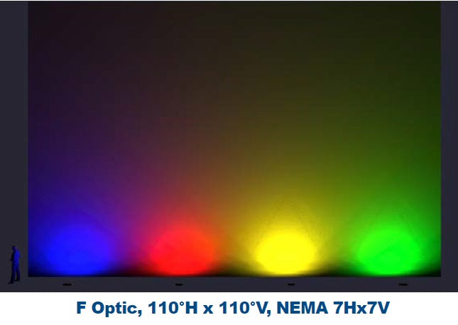 LED Static Color Mini Flood Light, 37 watt, Blue, Green, Red or Amber CCT