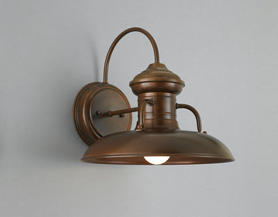 Hi-Lite Domed Milkman Shade Sconce - 12" (shown w/ Rosewood finish)
