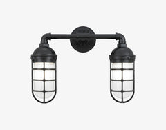 Hi-Lite Saucer Vapor Tight Jar Double Sconce (Available in multiple color finishes)