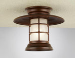 Hi-Lite Saucer Vapor Jar Flush Mount - Rosewood/Large (shown with frosted glass)