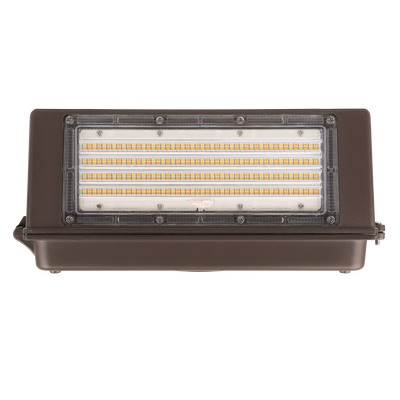 LED Full Cutoff Wall Pack, 8000 or 15000 Lumens, CCT Selectable, 120-277V, Dark Bronze Finish