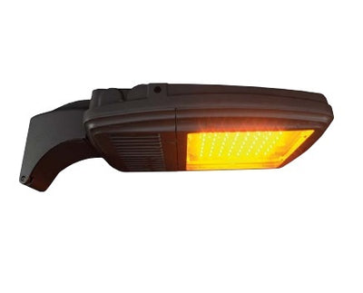 Amber LED Small Area Light, 81 or 112 watt, shown with Kitty Hawk Arm mounting option.
