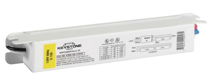 Keystone Electronic Ballast, 1, or 2 Lamps, F8T5, F6T5, F4T5, CFT7W/2G7 or CFT9W/2G7