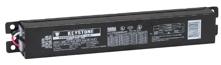 Keystone Electronic Ballast, 1 or 2 Lamps, F32T8, F25T8, F17T8 or F40T8