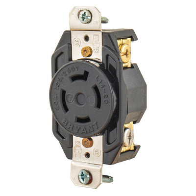 Lock-Type Electrical Receptacle NEMA Standard (277 Volt; 2 Level) L16-20R L16-20R