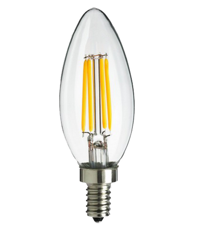 Filament Candle LED 4 watt Bulb (JA8), 120V