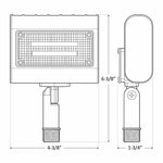 Adjustable led architectural flood light with rectangular housing and swivel head for versatile general site lighting