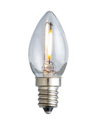 Clear Decorative Thread Type LED C7 E12 Base - 0.7W - 120V
